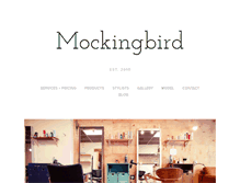Tablet Screenshot of mockingbirdsalon.com